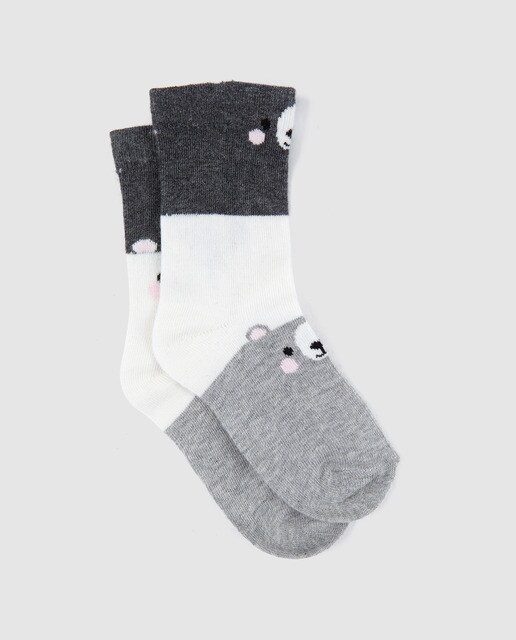 Meias de bebé Cotton Juice com ursinho