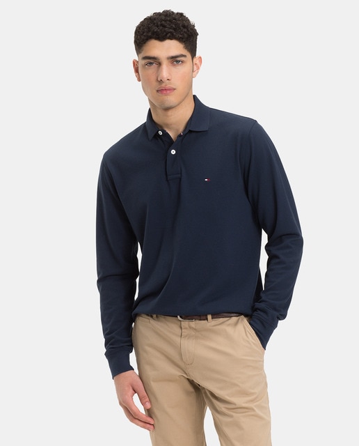 tommy hilfiger polo manga larga hombre