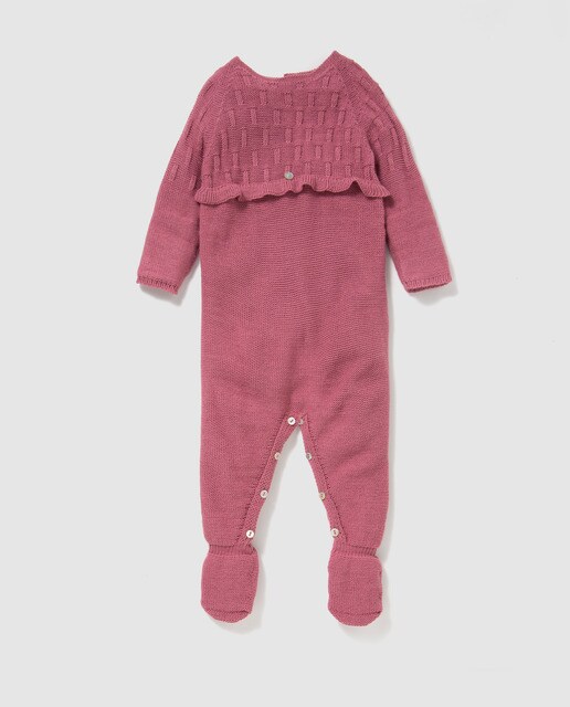 Babygrow de tricô de bebé menina Dulces rosa