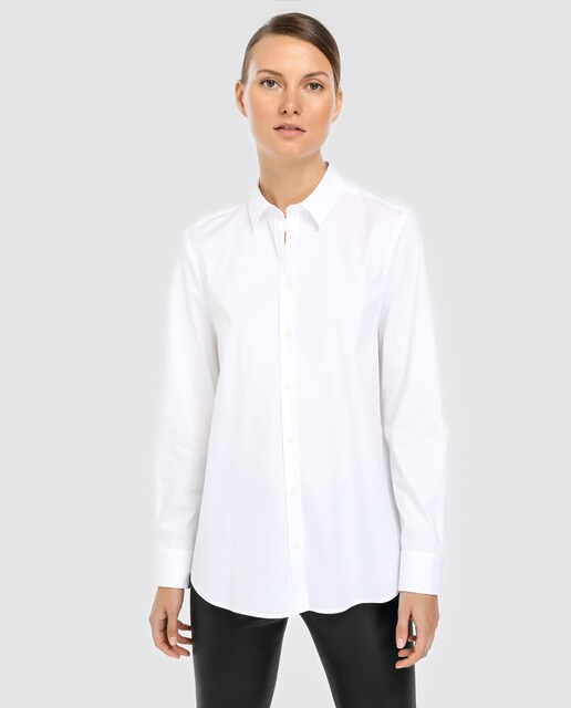 Blusa de mulher Woman Limited El Corte Inglés com colarinho de camisa e costas plissadas