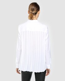 Blusa de mulher Woman Limited El Corte Inglés com colarinho de camisa e costas plissadas