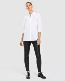 Blusa de mulher Woman Limited El Corte Inglés com colarinho de camisa e costas plissadas