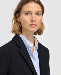 Blazer de mulher Woman Limited El Corte Inglés azul-marinho com dois bolsos