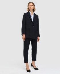 Blazer de mulher Woman Limited El Corte Inglés azul-marinho com dois bolsos
