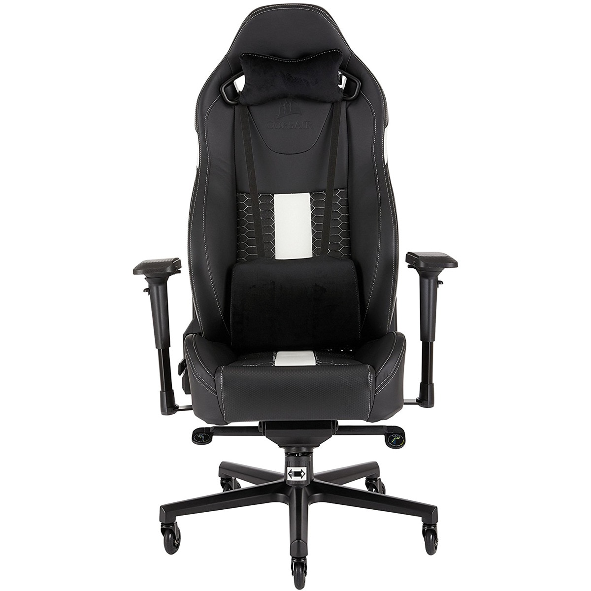 Silla Gaming T2 Road Warrior Corsair Negra-Blanca