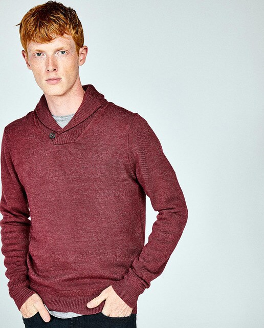 mens burgundy pullover