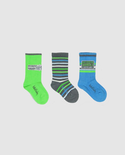 Pack de meias de bebé menino Boboli multicolor