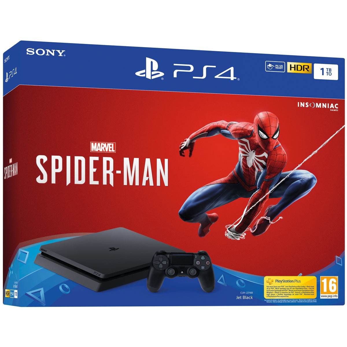 Consola PS4 1TB (Chasis F)+ Marvels Spider-Man