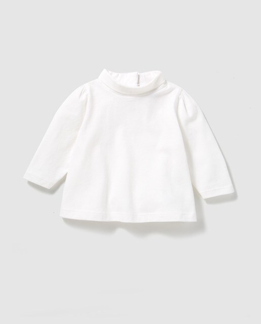 T-shirt de bebé Freestyle branca com gola dobrada