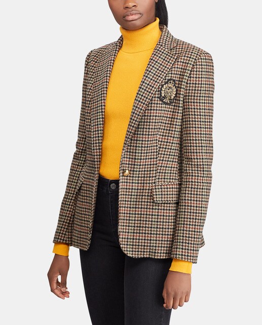 ralph lauren women's blazer with crest