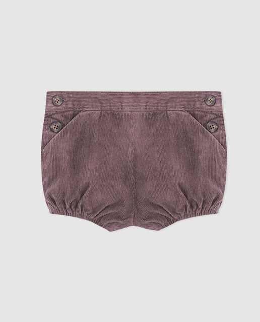 Calções de bebé menino Gocco em bombazina roxos