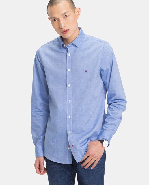 camisa azul tommy hilfiger