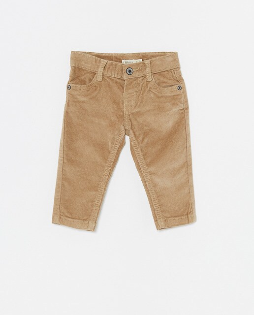 Calças de bombazina de bebé menino Sfera bege