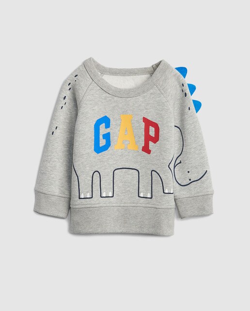 Sweatshirt de bebé menino Gap em cinzento com estampado