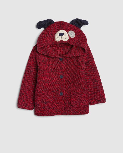 Casaco de bebé menino Gap vermelho com capuz