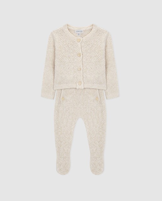 Conjunto de bebé menino Gocco em tricot