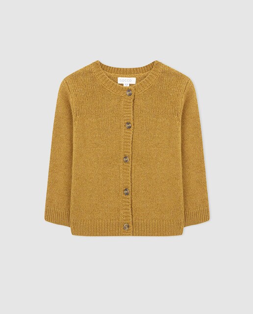 Casaco de bebé menino Gocco mostarda