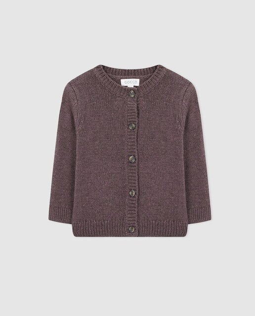 Casaco de bebé menino Gocco roxo