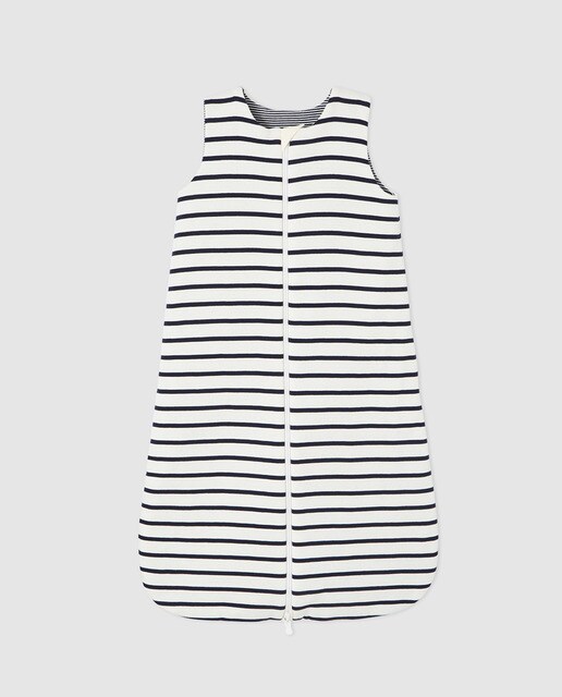 Saco de bebé Petit Bateau às riscas azul-marinho