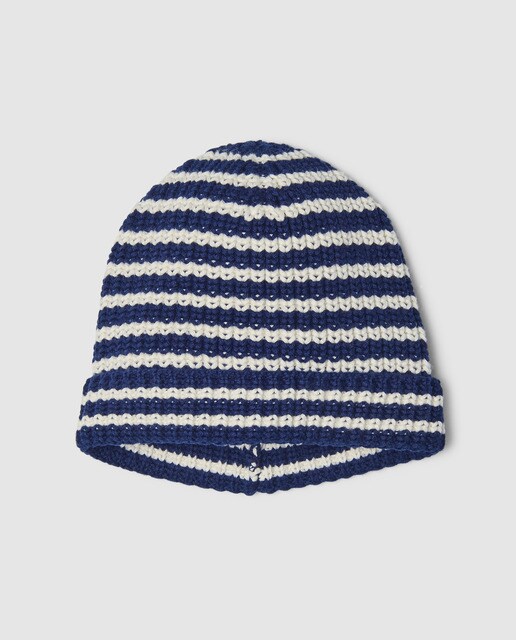 Gorro de menino Bass 10 às riscas azul