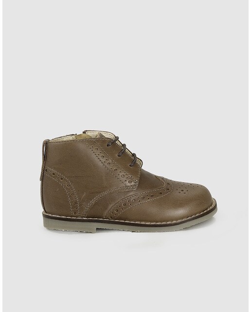 Botas de bebé OTS nude com atacadores