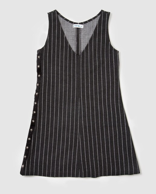 Jardineiras Antimilk às riscas