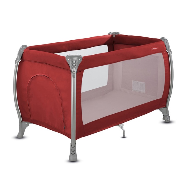 Cuna de viaje Inglesina Lodge Brik Red doble altura rojo
