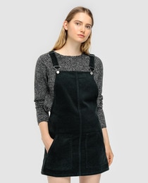 bottle green pinafore