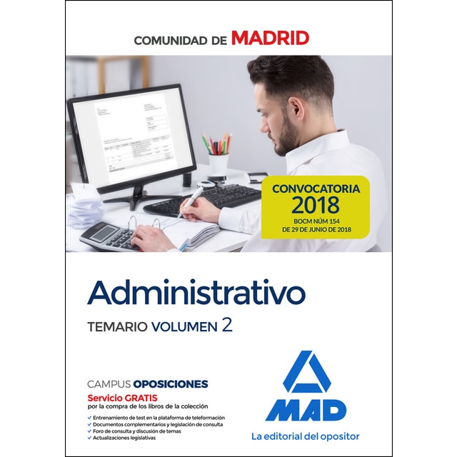 Administrativo de la comunidad de Madrid. Temario volumen 2