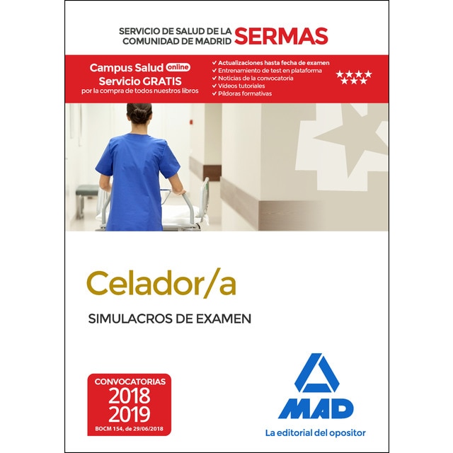 Celador/a del servicio de salud de la comunidad de Madrid. Simulacros de examen