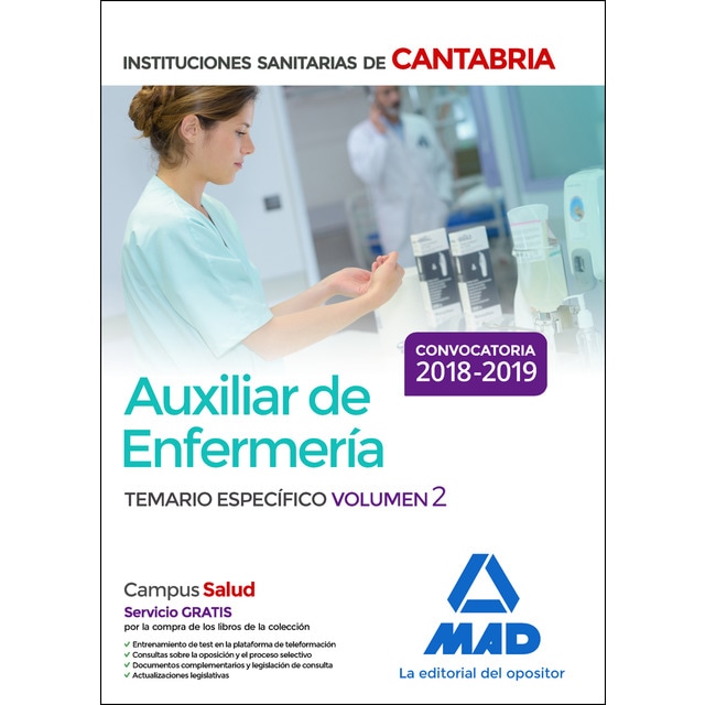 Auxiliar de enfermería en las instituciones sanitarias de la comunidad autónoma de cantabria. Temario específico volumen 2.pdf