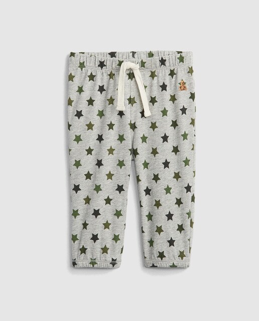 Calças de bebé menino Gap cinzentas com estrelas