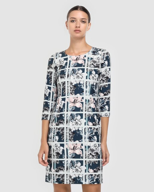 vestido estampado de mujer carmela rosso con cremalleras · carmela