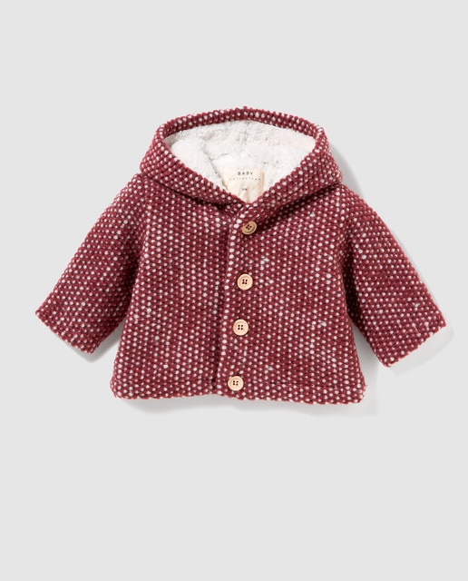 Sobretudo forrado de bebé Brotes grená