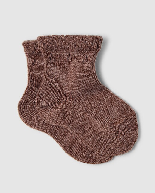 Calcetín calado de bebé Condor en topo