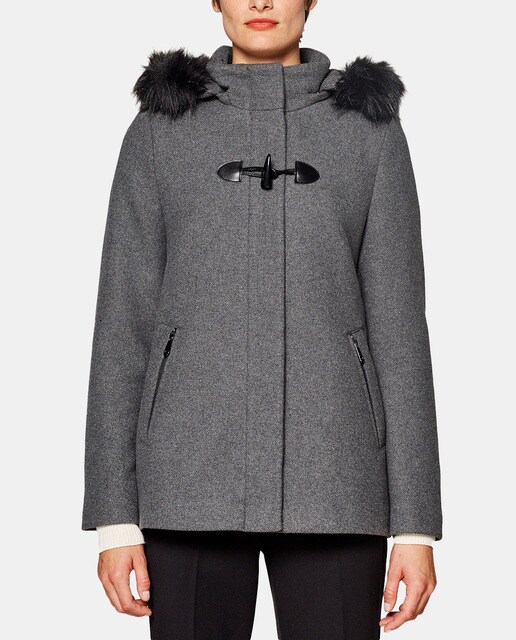 · Fourrure Mode Capuche Avec Coat Duffle Femme Esprit À WcHYFZWq0w