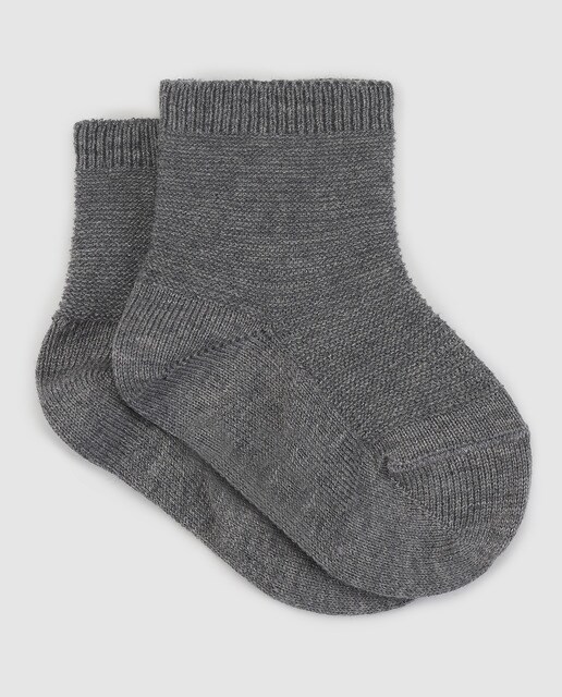 Calcetín tobillero de bebé Condor en gris