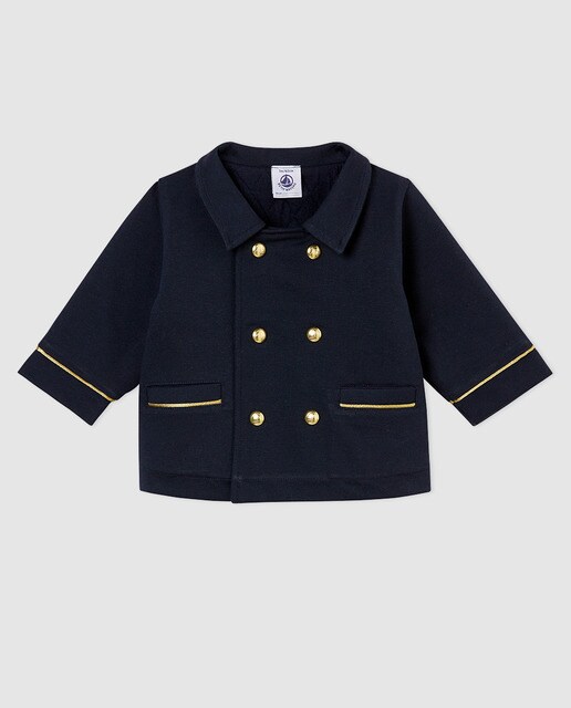 Casaco marinheiro de bebé Petit Bateau azul-marinho