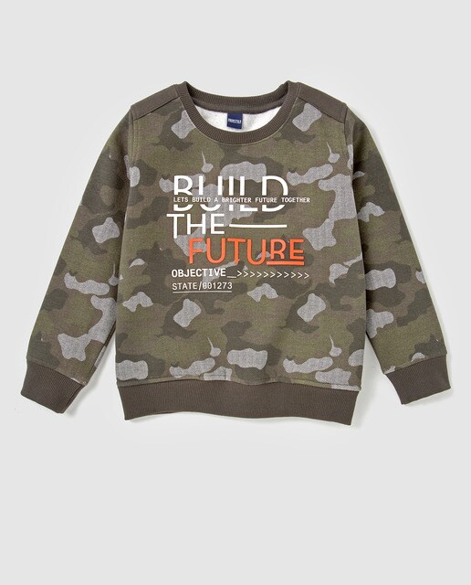 Sweatshirt de menino Freestyle com estampado de camuflagem