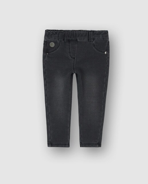 Calças de felpa de bebé Boboli cinzento-escuro