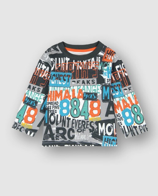 T-shirt de bebé menino Boboli com estampado multicolor