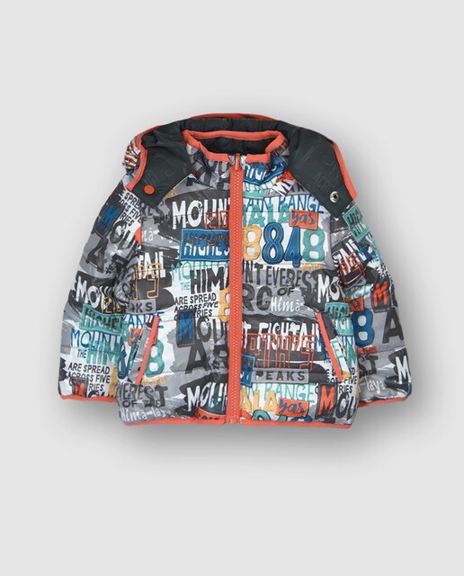Parka reversível de bebé menino Boboli com estampado multicolor