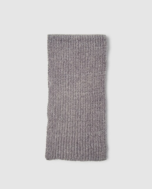 Cachecol Belle&Rebel cinzento com fio metalizado