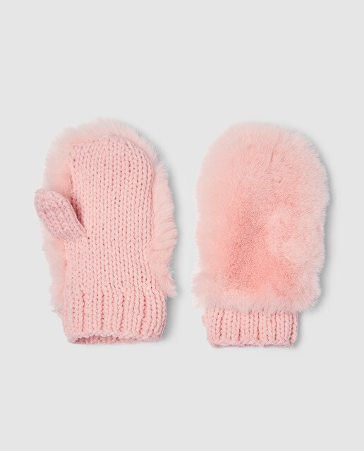 Luvas de pêlo de bebé menina Bass 10 rosa