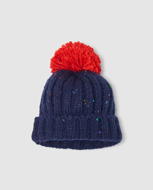 Bonnet Bebe Garcon Brotes Bleu A Pompon Mode El Corte Ingles
