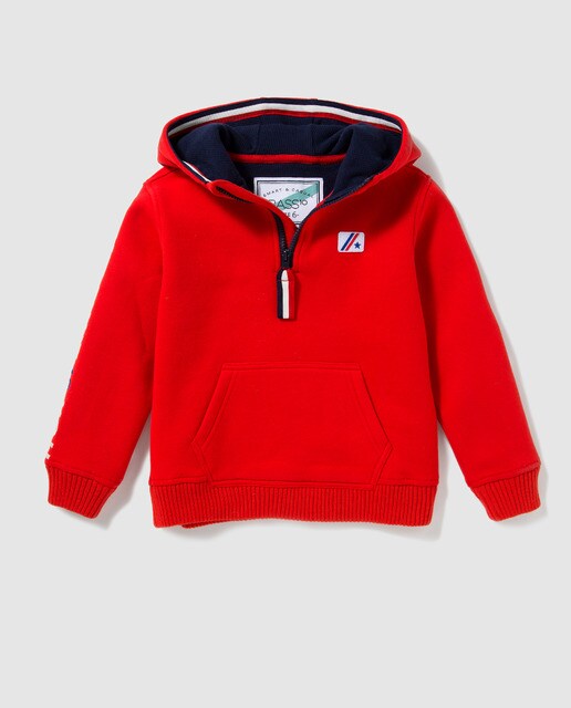 Sweatshirt de menino Bass 10 vermelha com capuz