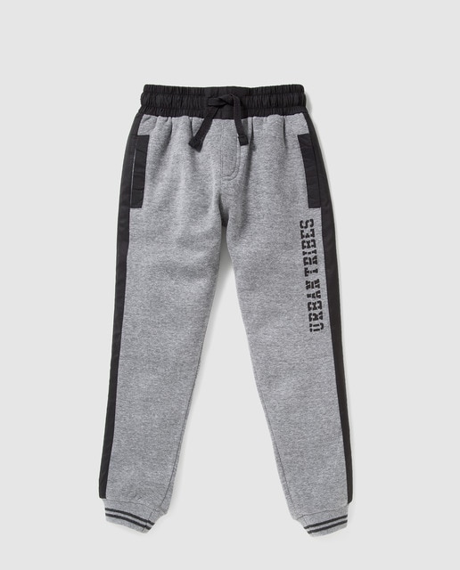 Calças desportivas de menino Freestyle cinzentas e pretas