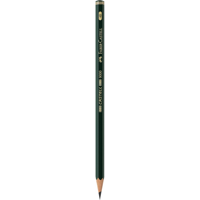 Lápiz CASTELL 9000 Graduación 4B para Escribir y Abocetar Faber Castell Negro.