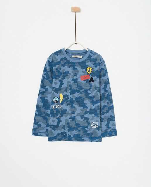 Sweatshirt de menino Sfera com estampado de camuflagem