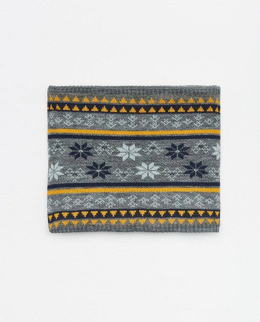 Gola de malha de menino Sfera cinzenta